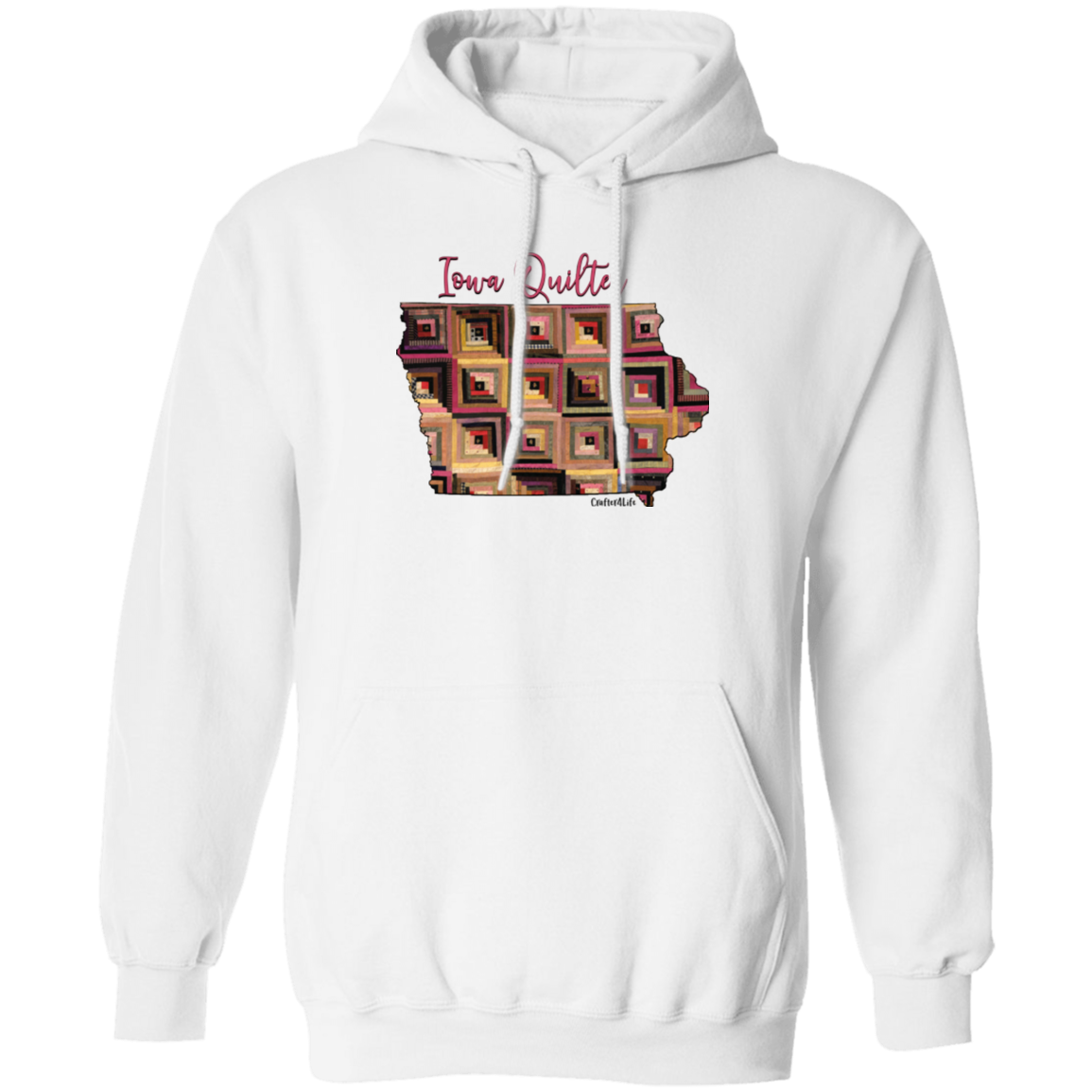 Iowa Quilter Pullover Hoodie, Gift for Quilting Friends and Family