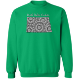 North Dakota Crocheter Crewneck Pullover Sweatshirt