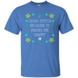 I Cross Stitch Because It Makes Me Happy Custom Ultra Cotton T-Shirt - Crafter4Life - 7