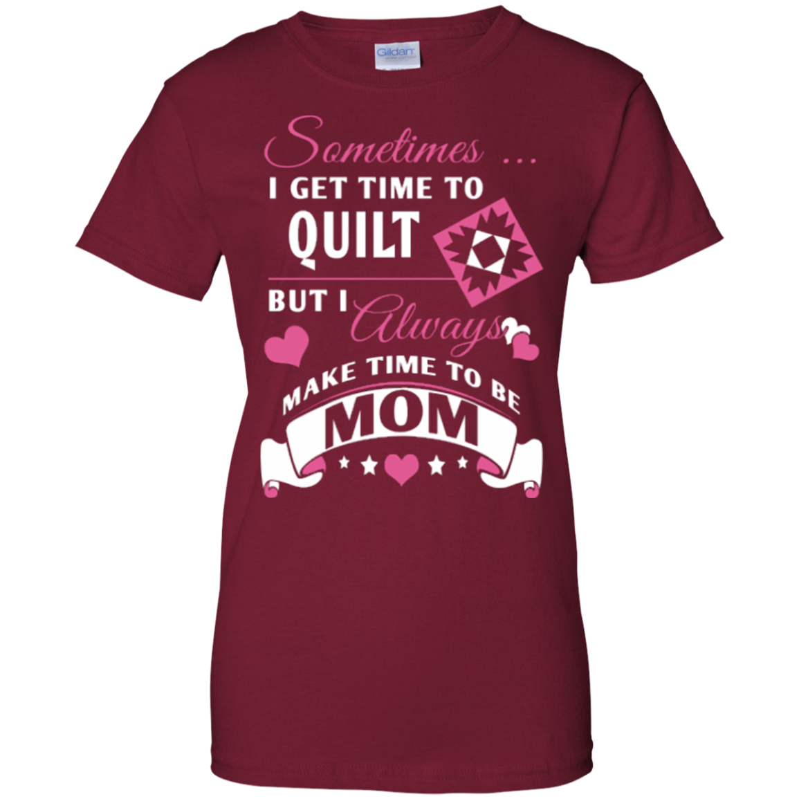 Time-Quilt-Mom Ladies Custom 100% Cotton T-Shirt - Crafter4Life - 3