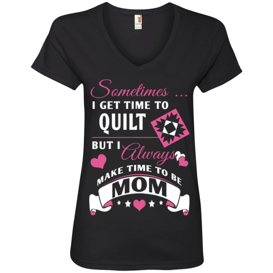 Time-Quilt-Mom Ladies V-neck Tee - Crafter4Life - 2