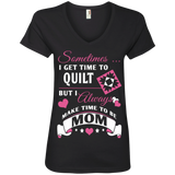 Time-Quilt-Mom Ladies V-neck Tee - Crafter4Life - 2