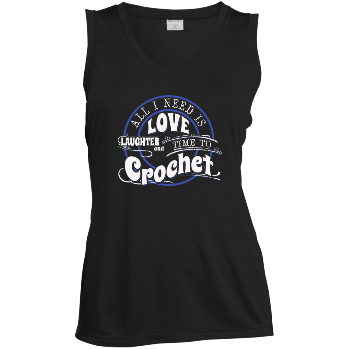 Time to Crochet Ladies Sleeveless V-Neck - Crafter4Life - 3