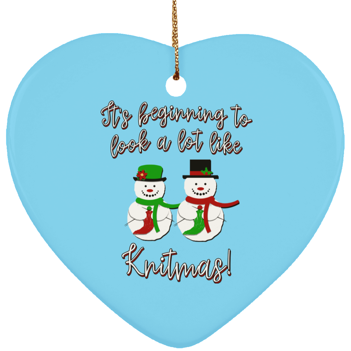 Knitmas Snow Couple Ornaments