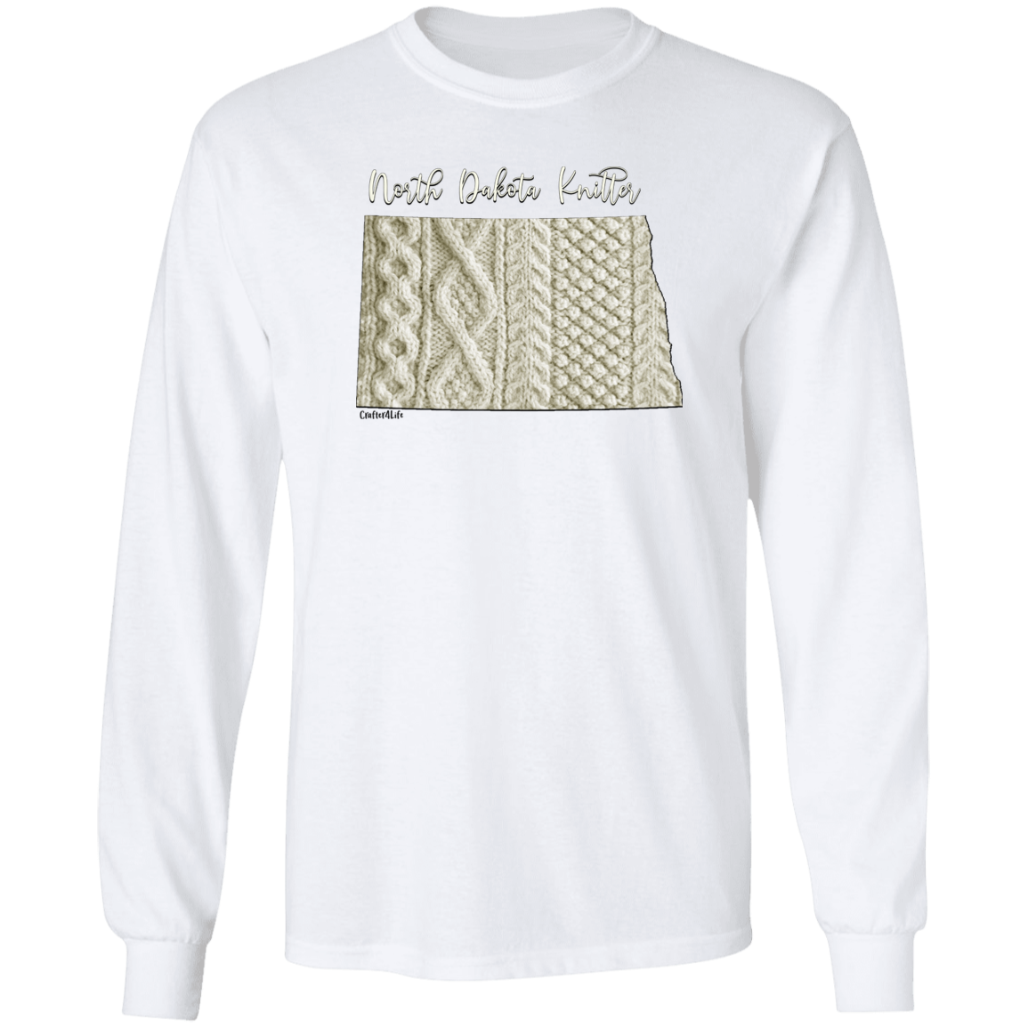 North Dakota Knitter LS Ultra Cotton T-Shirt