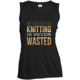 Time Spent Knitting Ladies Sleeveless V-Neck - Crafter4Life - 2