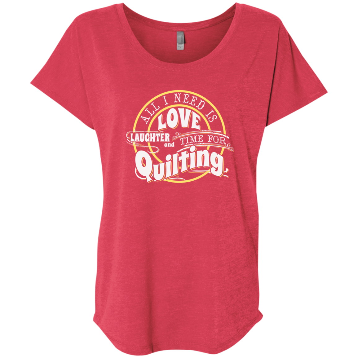 Time for Quilting Ladies Triblend Dolman Sleeve