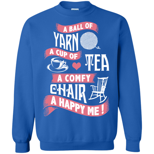 Yarn-Tea-Chair Crewneck Pullover Sweatshirt