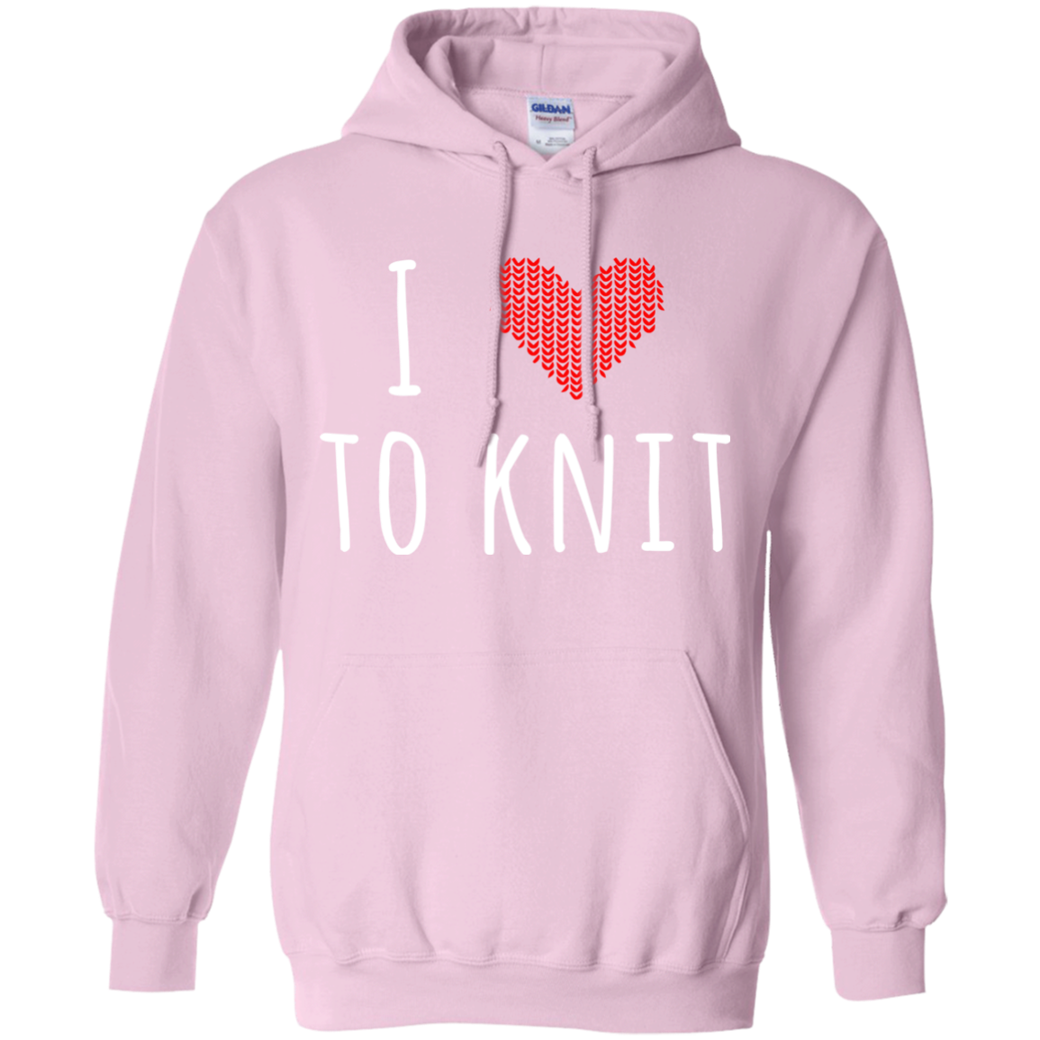 I Heart To Knit Pullover Hoodie