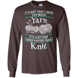 I Shop Faster than I Knit LS Ultra Cotton T-Shirt