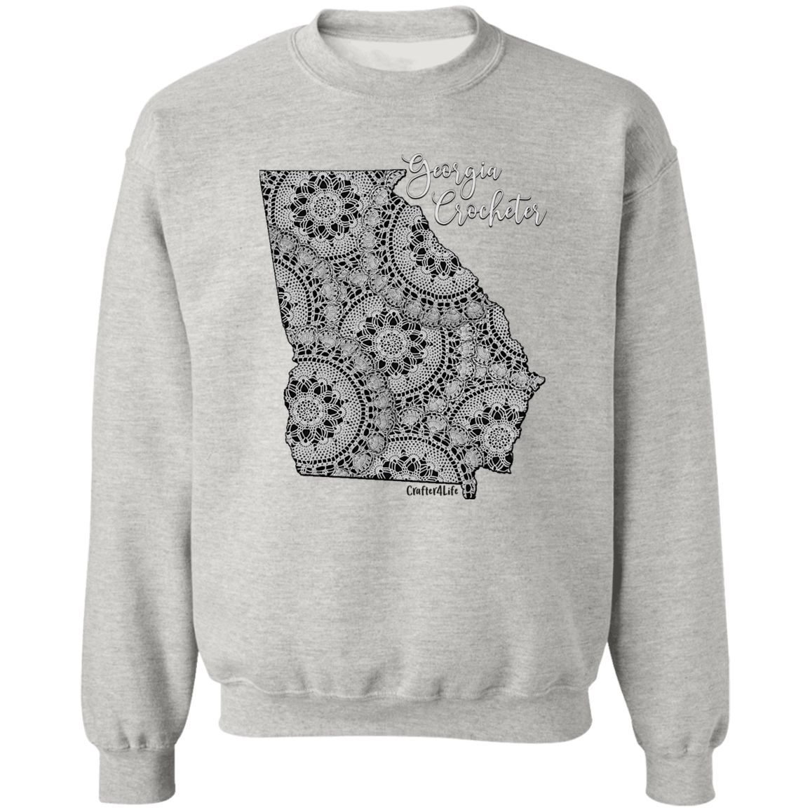 Georgia Crocheter Crewneck Pullover Sweatshirt