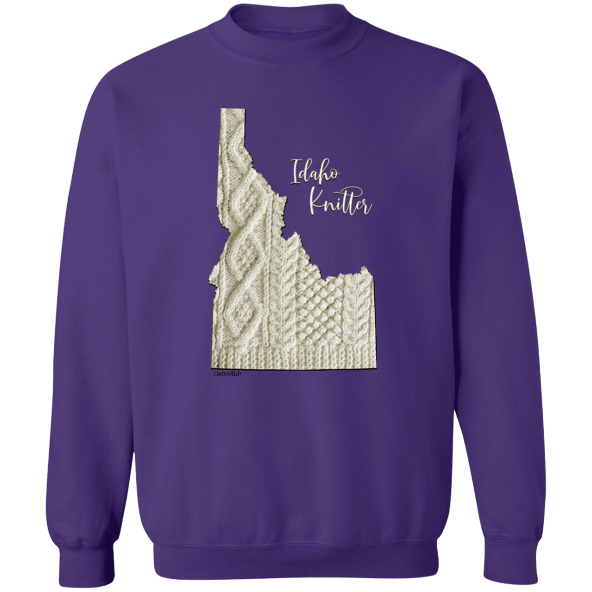 Idaho Knitter Crewneck Pullover Sweatshirt