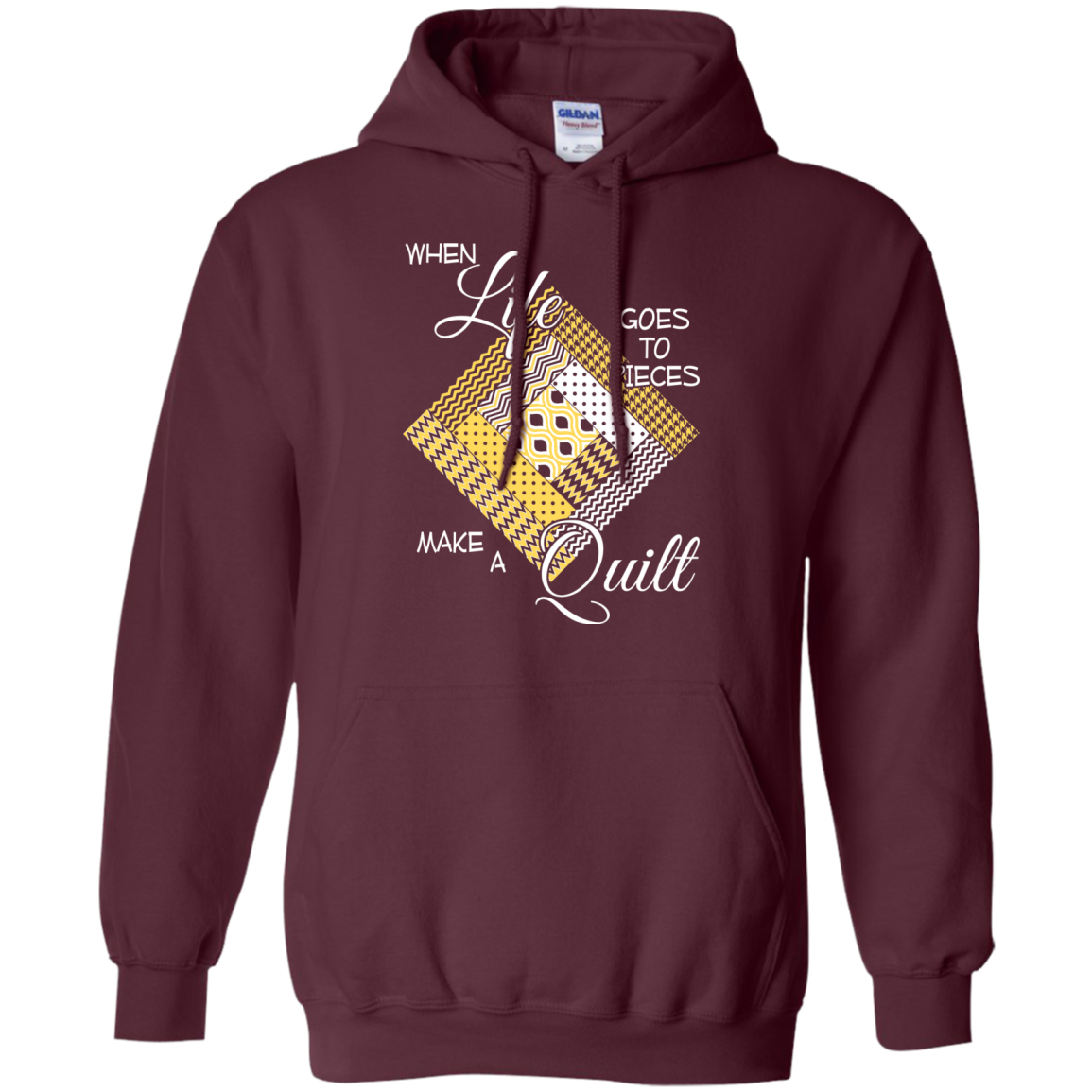Make a Quilt (yellow) Pullover Hoodies - Crafter4Life - 8
