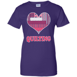 Heart Quilting Ladies Custom 100% Cotton T-Shirt - Crafter4Life - 1