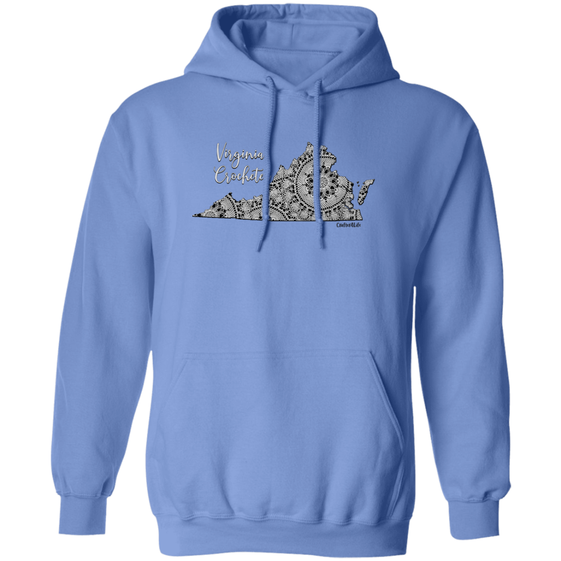 Virginia Crocheter Pullover Hoodie