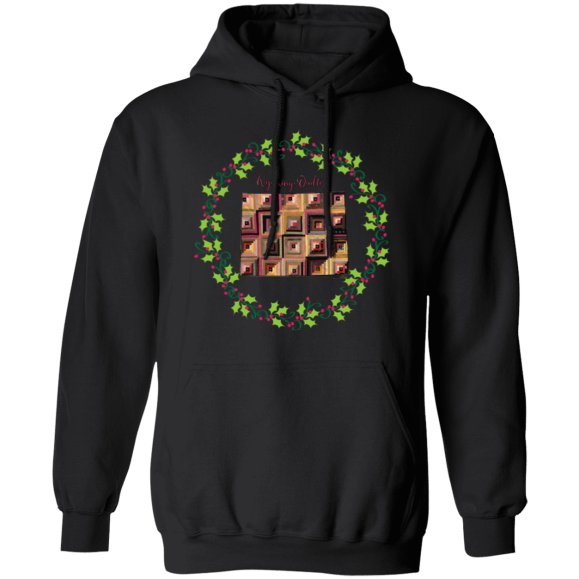 Wyoming Quilter Christmas Pullover Hoodie