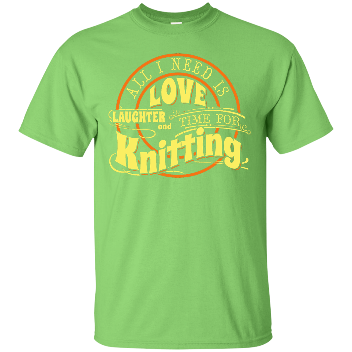 Time for Knitting (yellow) Custom Ultra Cotton T-Shirt - Crafter4Life - 5