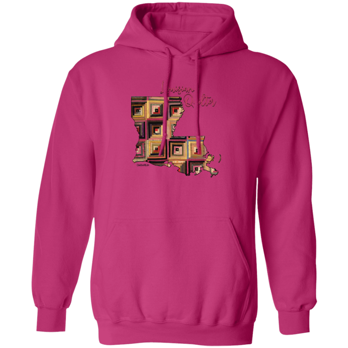 Louisiana Quilter Pullover Hoodie, Gift for Quilting Friends and Family