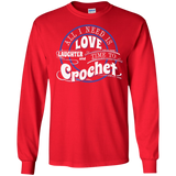 Time to Crochet Long Sleeve Ultra Cotton T-Shirt - Crafter4Life - 10