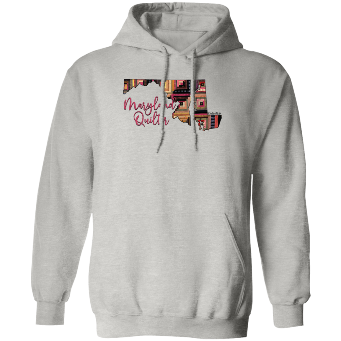 Maryland Quilter Pullover Hoodie, Gift for Quilting Friends and Family