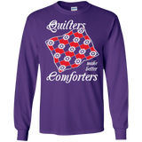 Quilters Make Better Comforters Long Sleeve Ultra Cotton T-Shirt - Crafter4Life - 9