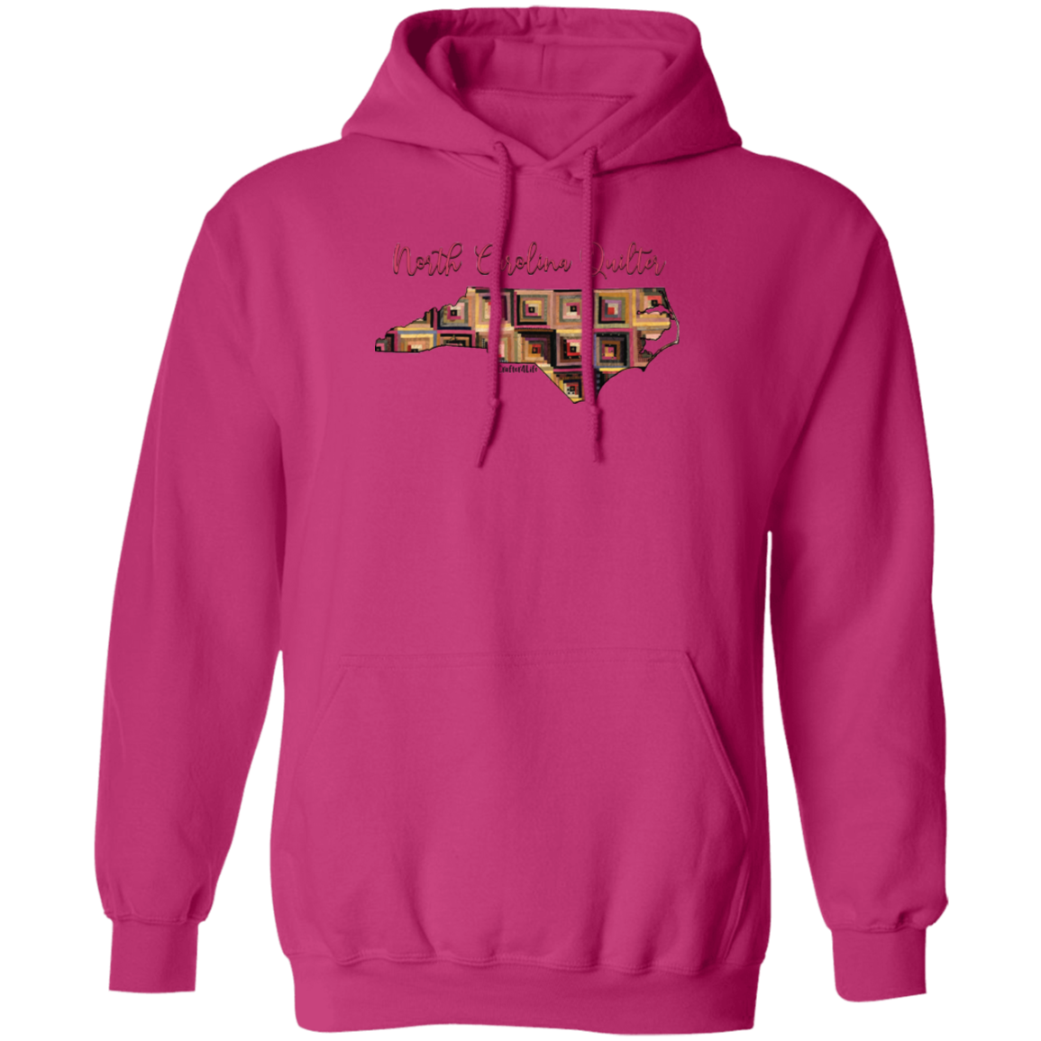 North Carolina Quilter Pullover Hoodie, Gift for Quilting Friends and Family