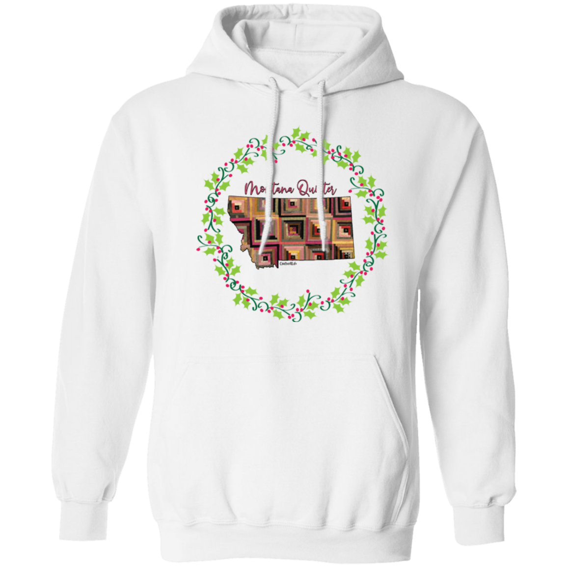 Montana Quilter Christmas Pullover Hoodie