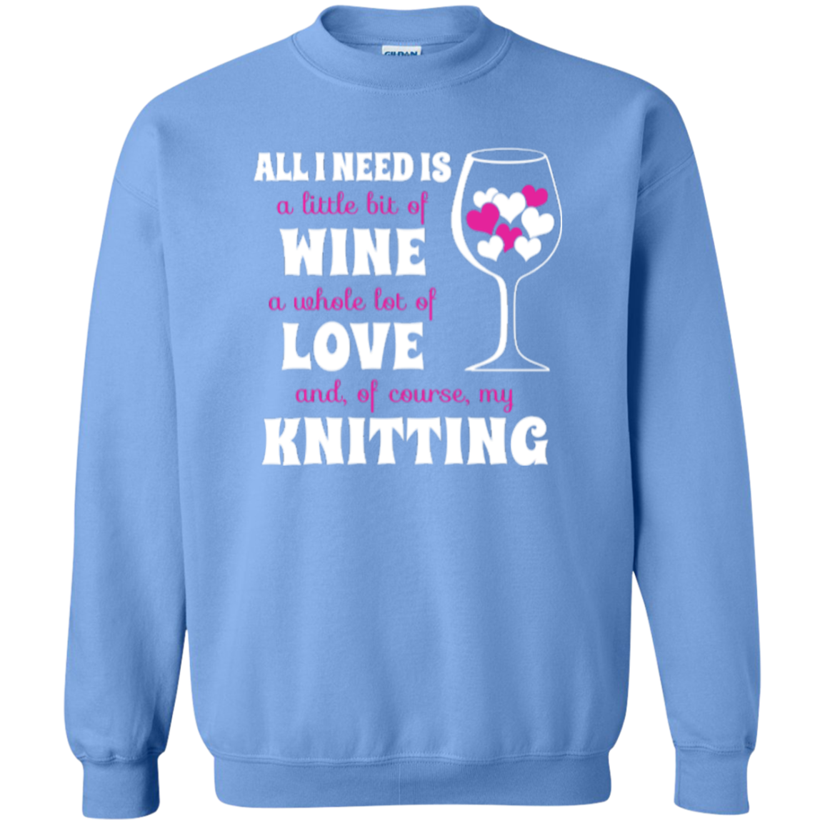 All I Need is Wine-Love-Knitting Crewneck Sweatshirt - Crafter4Life - 11