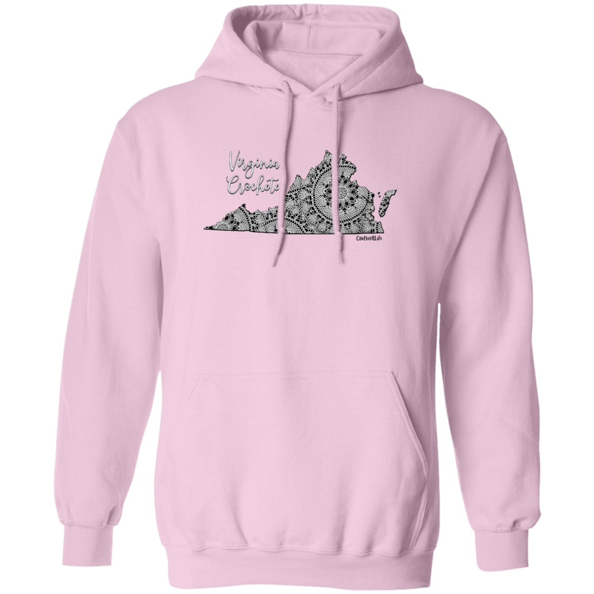 Virginia Crocheter Pullover Hoodie