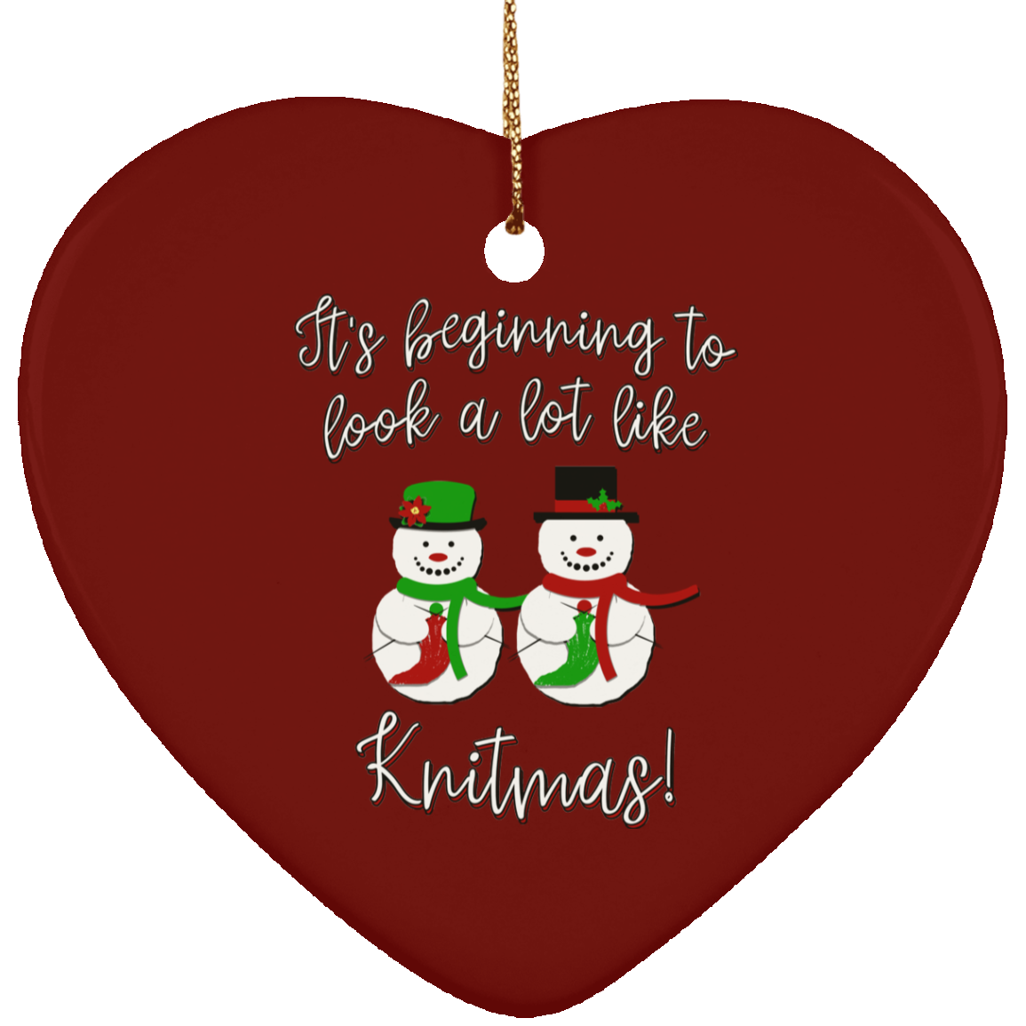 Knitmas Snow Couple Ornaments