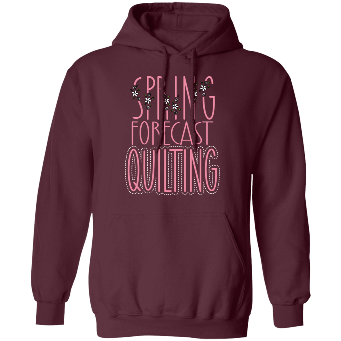 Spring Forecast Quilting Pullover Hoodie