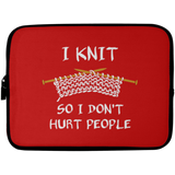 I Knit So I Don't Hurt People Laptop Sleeves