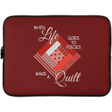Make a Quilt (red) Laptop Sleeves