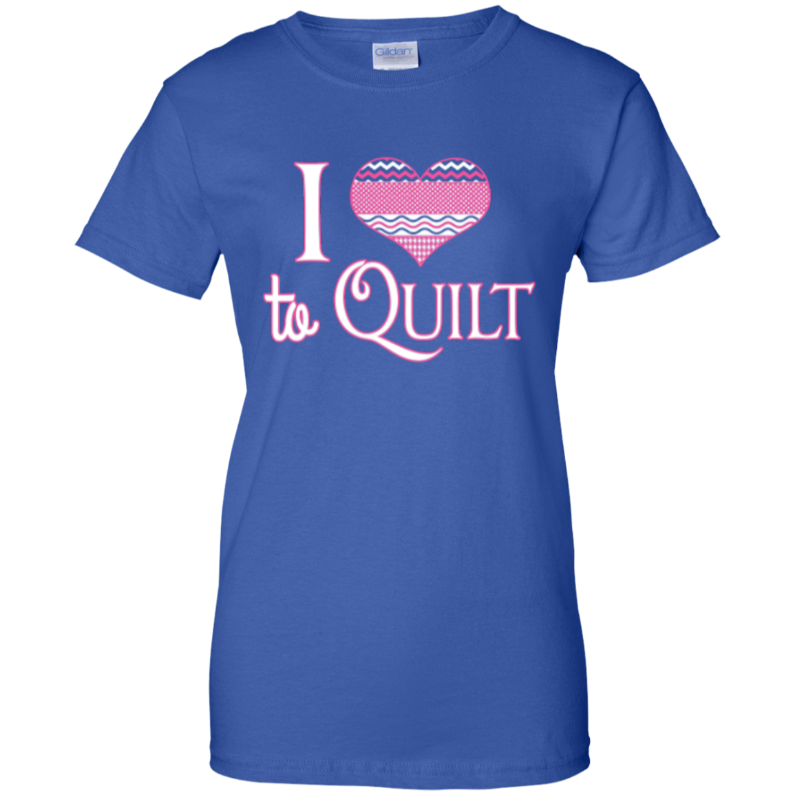 I Heart to Quilt Ladies Custom 100% Cotton T-Shirt - Crafter4Life - 12