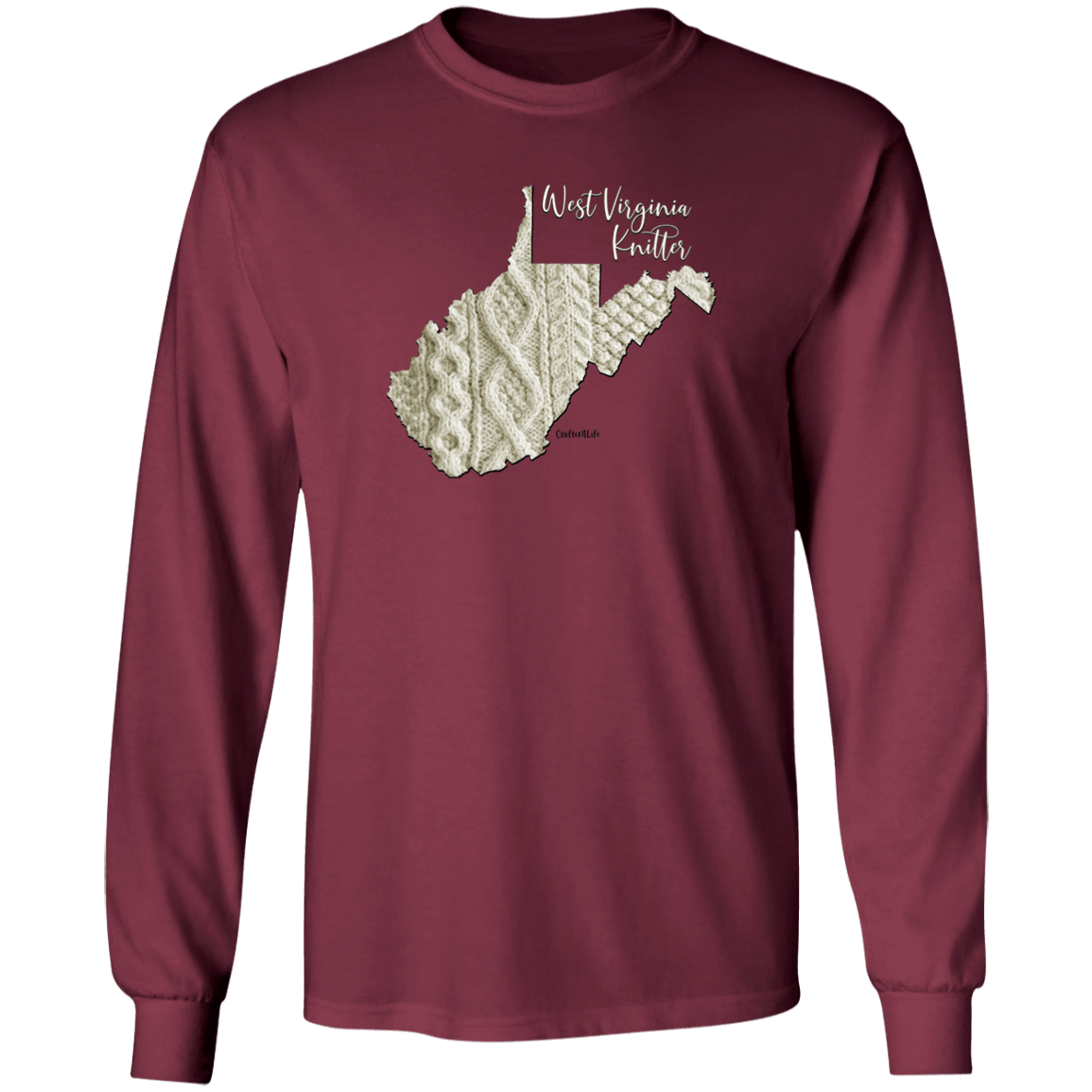 West Virginia Knitter LS Ultra Cotton T-Shirt