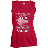 I Shop Faster than I Crochet Ladies Sleeveless Moisture Absorbing V-Neck