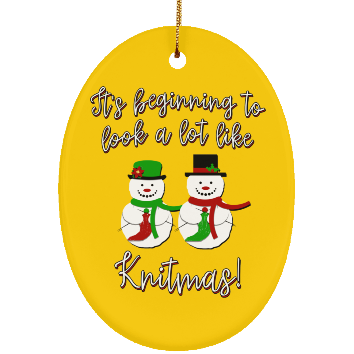 Knitmas Snow Couple Ornaments
