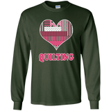 Heart Quilting Long Sleeve Ultra Cotton T-Shirt - Crafter4Life - 7