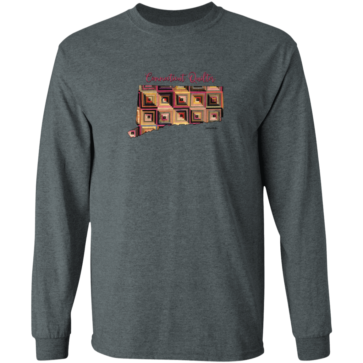 Connecticut Quilter Long Sleeve T-Shirt, Gift for Quilting Friends and Family