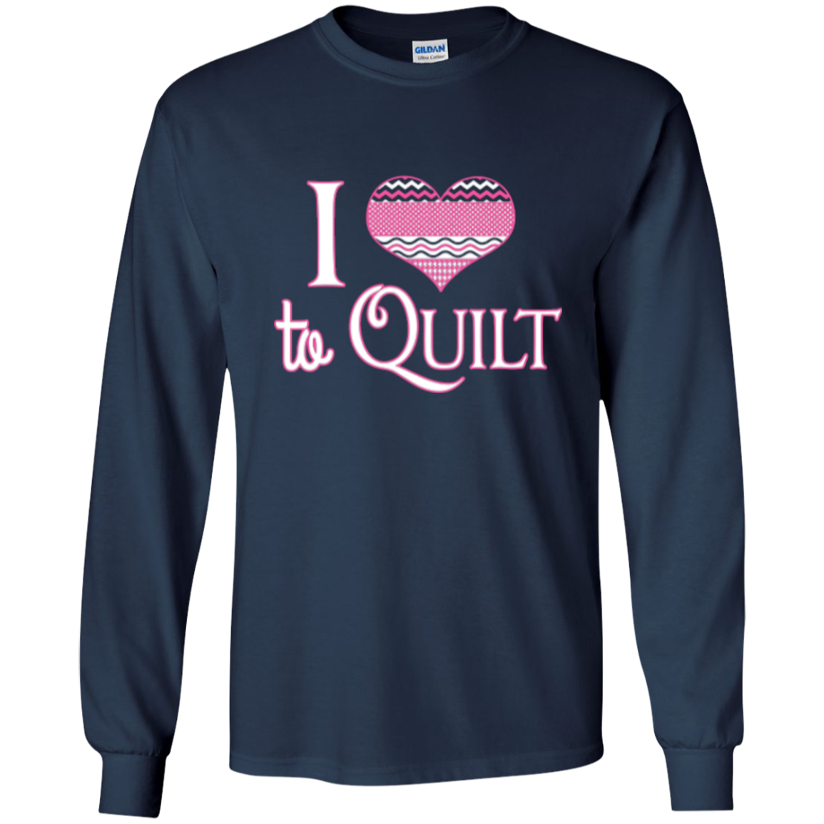 I Heart to Quilt Long Sleeve Ultra Cotton T-Shirt - Crafter4Life - 11
