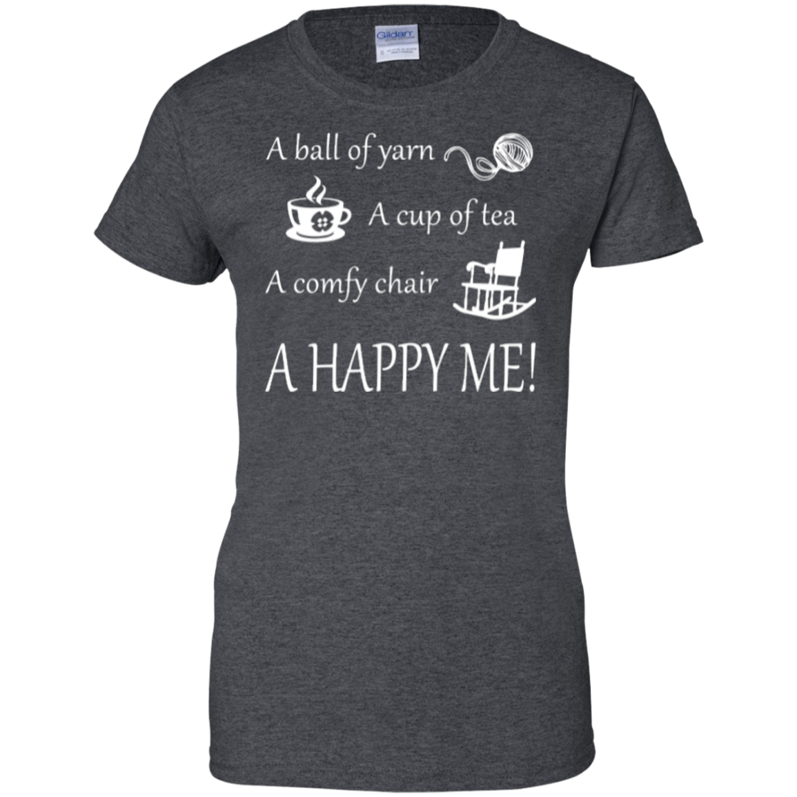 A Happy Me Ladies Custom 100% Cotton T-Shirt - Crafter4Life - 5