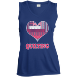 Heart Quilting Ladies Sleeveless V-Neck - Crafter4Life - 1
