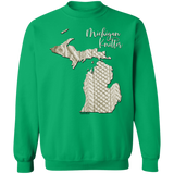 Michigan Knittter Crewneck Pullover Sweatshirt