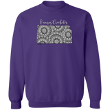 Kansas Crocheter Crewneck Pullover Sweatshirt