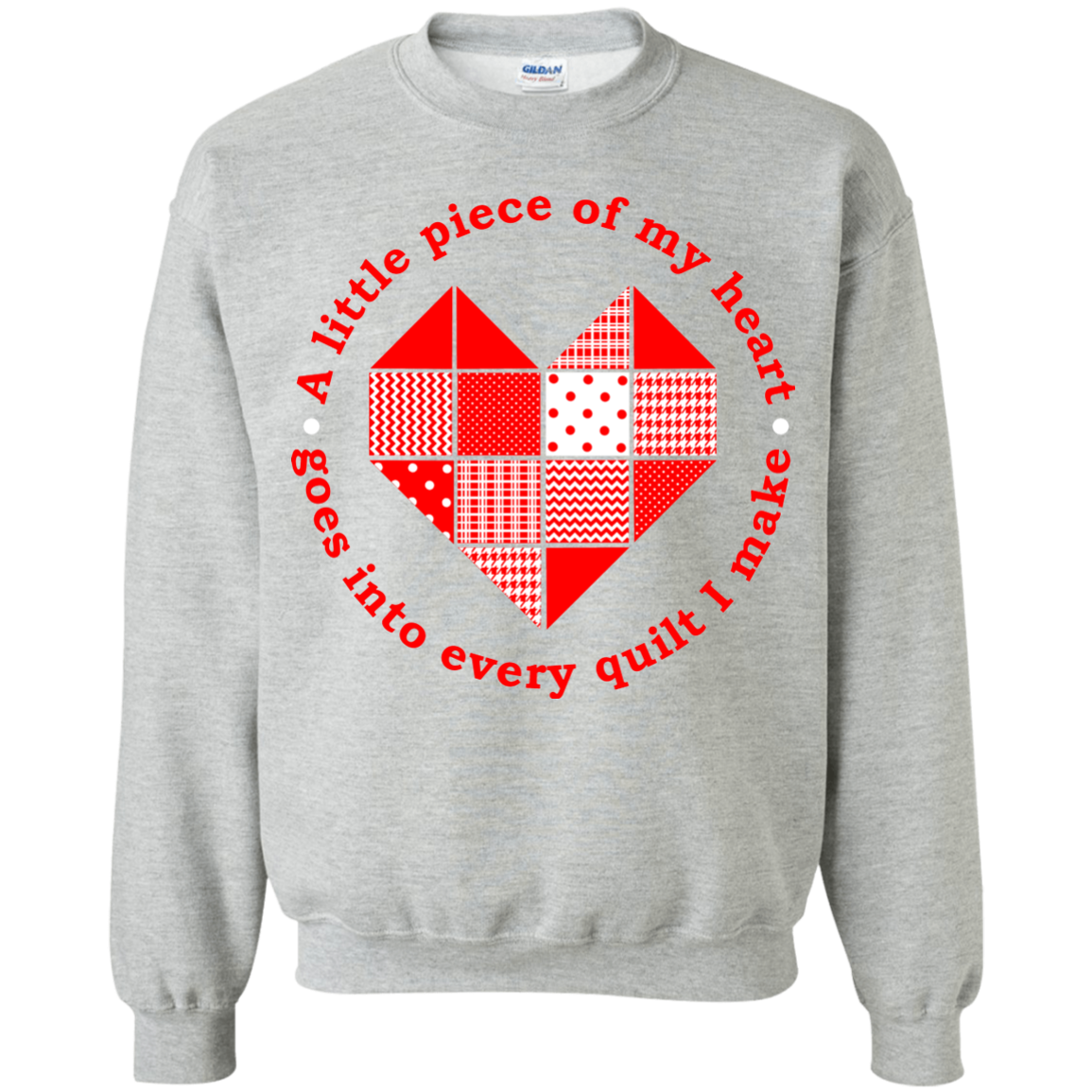 Piece of My Heart (Quilt) Crewneck Pullover Sweatshirt
