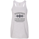 I'm Happiest When I'm Quilting Flowy Racerback Tank