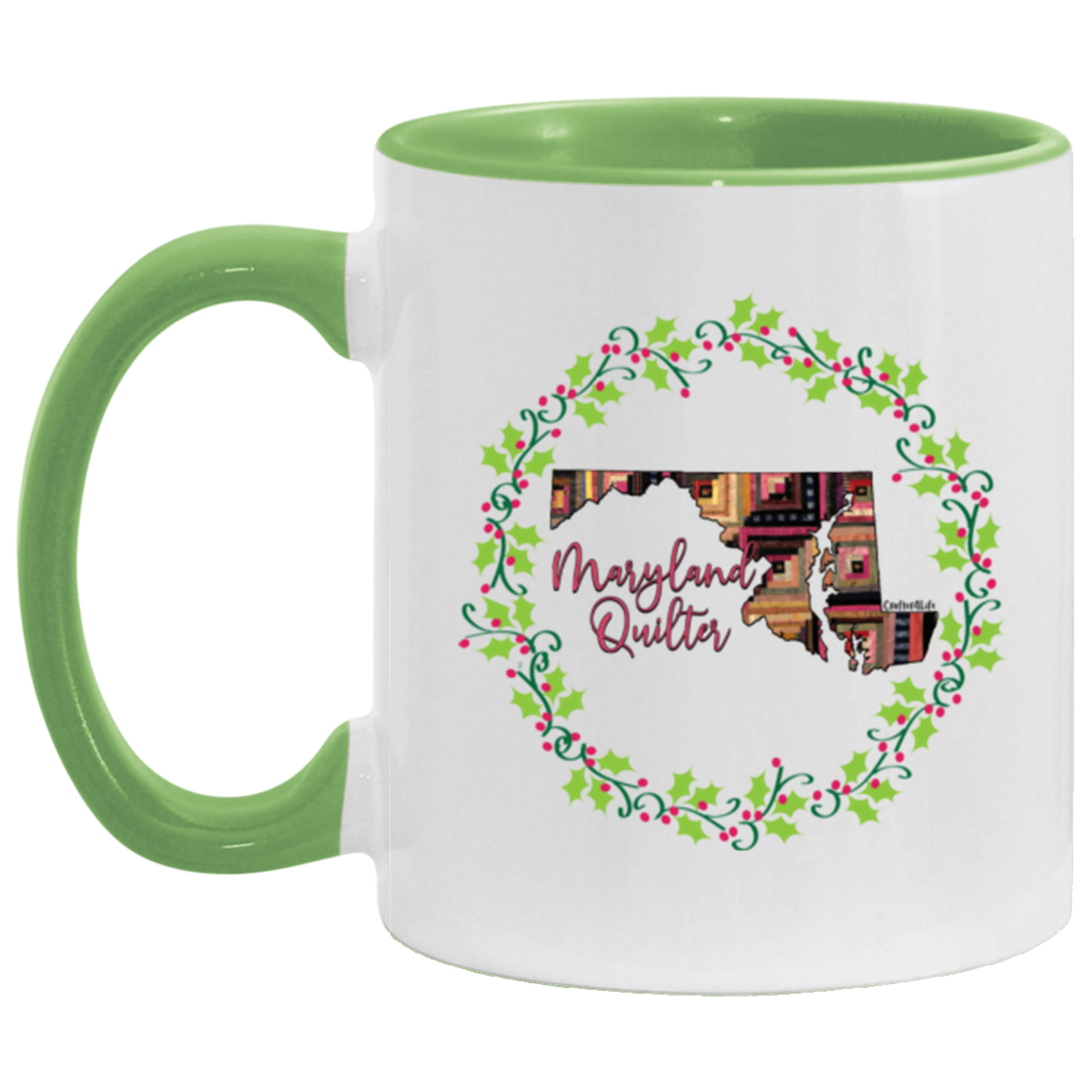Maryland Quilter Christmas Accent Mug