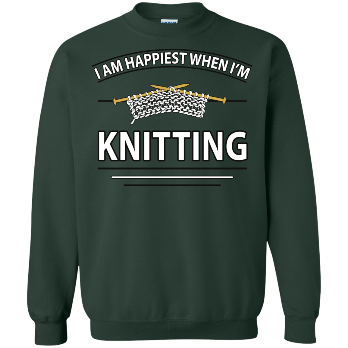 I Am Happiest When I'm Knitting Crewneck Sweatshirts - Crafter4Life - 9