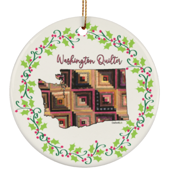 Washington Quilter Christmas Ornament