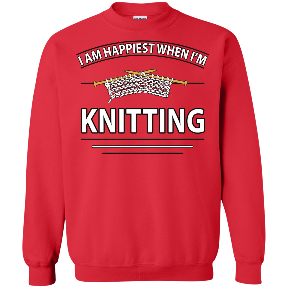I Am Happiest When I'm Knitting Crewneck Sweatshirts - Crafter4Life - 8